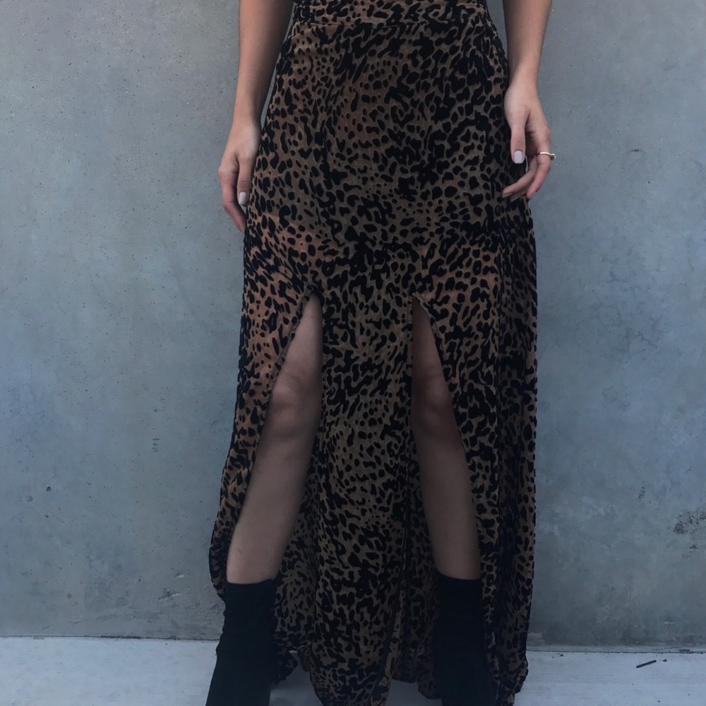 Lovers And Friends Leopard Maxi Skirt